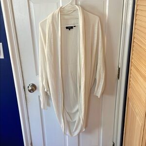 White Theory curved hem cocoon cardigan Sweater